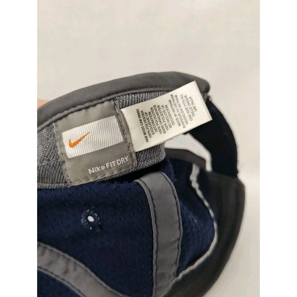 VINTAGE‎ Nike Hat Cap Men's Blue StrapBack Grey Tag Swoosh Running 209427-451